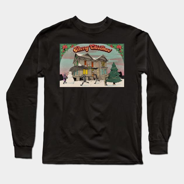 Beetle Bros Christmas Card Long Sleeve T-Shirt by GodPunk